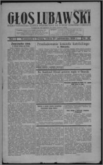 Głos Lubawski : polsko-katolicka gazeta bezpartyjna na powiat lubawski i okolice 1934.10.27, R. 1, nr 38 + Dodatek Rolniczy