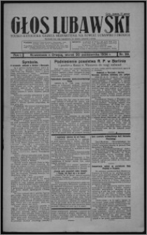 Głos Lubawski : polsko-katolicka gazeta bezpartyjna na powiat lubawski i okolice 1934.10.30, R. 1, nr 39