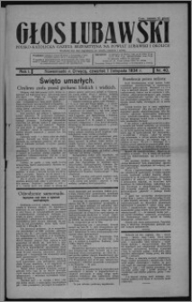 Głos Lubawski : polsko-katolicka gazeta bezpartyjna na powiat lubawski i okolice 1934.11.01, R. 1, nr 40