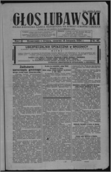 Głos Lubawski : polsko-katolicka gazeta bezpartyjna na powiat lubawski i okolice 1934.11.15, R. 1, nr 46