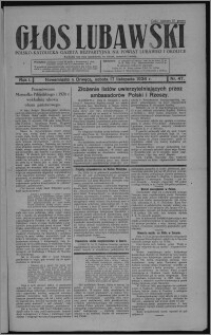 Głos Lubawski : polsko-katolicka gazeta bezpartyjna na powiat lubawski i okolice 1934.11.17, R. 1, nr 47 + Dodatek Rolniczy