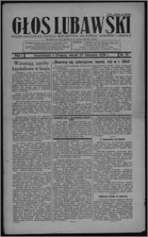 Głos Lubawski : polsko-katolicka gazeta bezpartyjna na powiat lubawski i okolice 1934.11.27, R. 1, nr 51