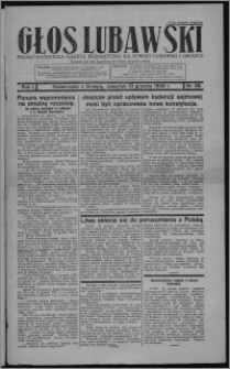 Głos Lubawski : polsko-katolicka gazeta bezpartyjna na powiat lubawski i okolice 1934.12.13, R. 1, nr 58