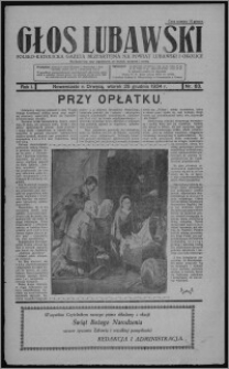 Głos Lubawski : polsko-katolicka gazeta bezpartyjna na powiat lubawski i okolice 1934.12.25, R. 1, nr 63