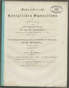 Jahresbericht des Königlichen Gymnasiums zu Rastenburg, womit zu der Prüfung der Schüler