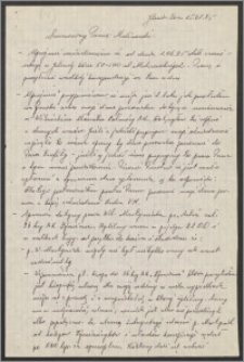 List do Jana Malinowskiego zawierający opis działalności Czesława Jasińskiego