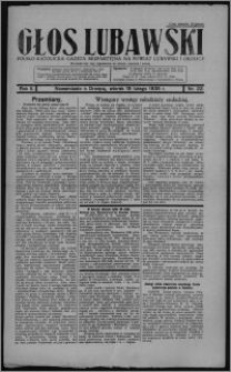 Głos Lubawski : polsko-katolicka gazeta bezpartyjna na powiat lubawski i okolice 1935.02.19, R. 2, nr 22