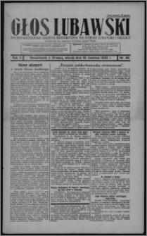 Głos Lubawski : polsko-katolicka gazeta bezpartyjna na powiat lubawski i okolice 1935.04.16, R. 2, nr 46