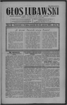 Głos Lubawski : polsko-katolicka gazeta bezpartyjna na powiat lubawski i okolice 1935.06.20, R. 2, nr 72
