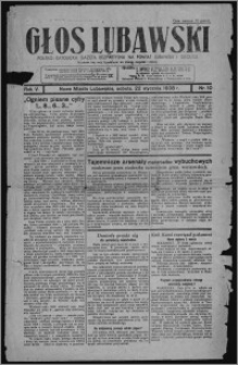 Głos Lubawski : polsko-katolicka gazeta bezpartyjna na powiat lubawski i okolice 1938.01.22, R. 5, nr 10