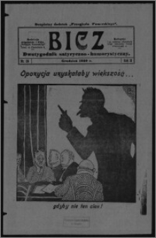 Bicz : dwutygodnik satyryczno-humorystyczny : bezpłatny dodatek "Przeglądu Pomorskiego" 1929, R. 2 nr 29