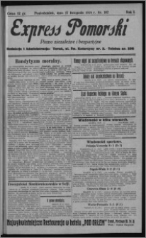 Express Pomorski : pismo niezależne i bezpartyjne 1924.11.17, R. 1, nr 187