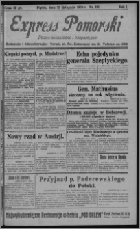Express Pomorski : pismo niezależne i bezpartyjne 1924.11.21, R. 1, nr 191