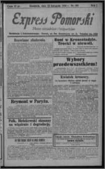 Express Pomorski : pismo niezależne i bezpartyjne 1924.11.23, R. 1, nr 193