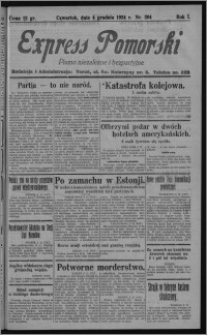 Express Pomorski : pismo niezależne i bezpartyjne 1924.12.04, R. 1, nr 204