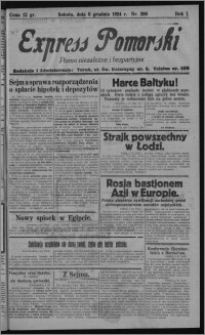 Express Pomorski : pismo niezależne i bezpartyjne 1924.12.06, R. 1, nr 206