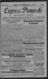 Express Pomorski : pismo niezależne i bezpartyjne 1924.12.07, R. 1, nr 207