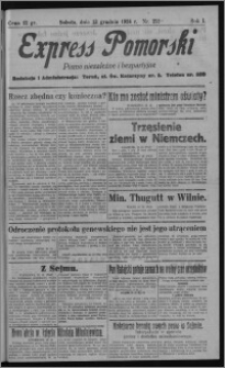 Express Pomorski : pismo niezależne i bezpartyjne 1924.12.13, R. 1, nr 212
