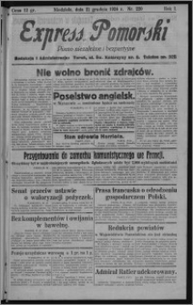 Express Pomorski : pismo niezależne i bezpartyjne 1924.12.21, R. 1, nr 220
