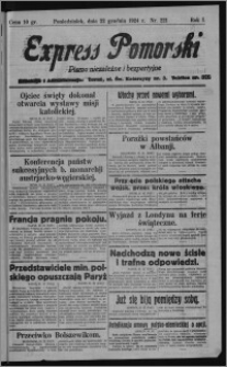 Express Pomorski : pismo niezależne i bezpartyjne 1924.12.22, R. 1, nr 221