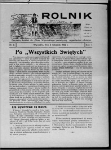 Rolnik : bezpłatny dodatek do "Głosu Wąbrzeskiego", poświęcony zagadnieniom rolniczym 1929.11.02, R. 1, nr 6
