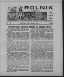 Rolnik : bezpłatny dodatek do "Głosu Wąbrzeskiego" poświęcony zagadnieniom rolniczym 1931.01.10, R. 3, nr 1