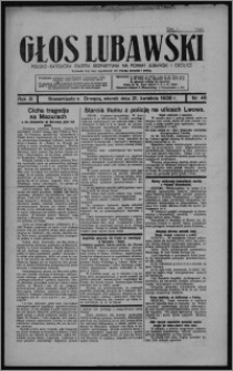 Głos Lubawski : polsko-katolicka gazeta bezpartyjna na powiat lubawski i okolice 1936.04.21, R. 3, nr 46