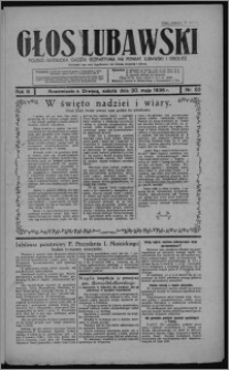 Głos Lubawski : polsko-katolicka gazeta bezpartyjna na powiat lubawski i okolice 1936.05.30, R. 3, nr 63 + Dodatek Rolniczy nr 22