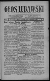 Głos Lubawski : polsko-katolicka gazeta bezpartyjna na powiat lubawski i okolice 1936.08.27, R. 3, nr 99