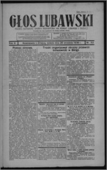 Głos Lubawski : polsko-katolicka gazeta bezpartyjna na powiat lubawski i okolice 1936.09.26, R. 3, nr 112 + Dodatek Rolniczy nr 39