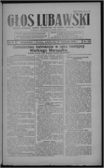 Głos Lubawski : polsko-katolicka gazeta bezpartyjna na powiat lubawski i okolice 1936.11.14, R. 3, nr 133 + Dodatek Rolniczy nr 46