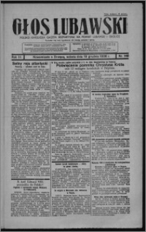 Głos Lubawski : polsko-katolicka gazeta bezpartyjna na powiat lubawski i okolice 1936.12.19, R. 3, nr 148 + Dodatek Rolniczy nr 61 [i.e. 51]