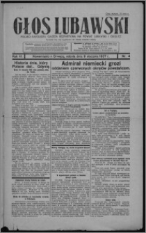Głos Lubawski : polsko-katolicka gazeta bezpartyjna na powiat lubawski i okolice 1937.01.09, R. 6 [i.e. 4], nr 4 + Dodatek Rolniczy nr 1