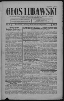 Głos Lubawski : polsko-katolicka gazeta bezpartyjna na powiat lubawski i okolice 1937.02.16, R. 6 [i.e. 4], nr 20