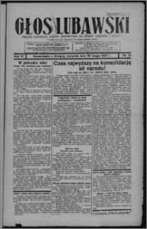Głos Lubawski : polsko-katolicka gazeta bezpartyjna na powiat lubawski i okolice 1937.02.18, R. 6 [i.e. 4], nr 21