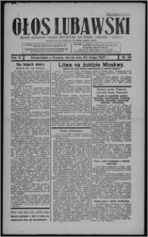 Głos Lubawski : polsko-katolicka gazeta bezpartyjna na powiat lubawski i okolice 1937.02.23, R. 6 [i.e. 4], nr 23