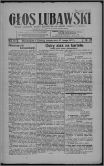 Głos Lubawski : polsko-katolicka gazeta bezpartyjna na powiat lubawski i okolice 1937.02.27, R. 6 [i.e. 4], nr 25