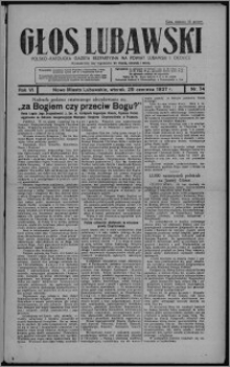 Głos Lubawski : polsko-katolicka gazeta bezpartyjna na powiat lubawski i okolice 1937.06.29, R. 6 [i.e. 4], nr 74