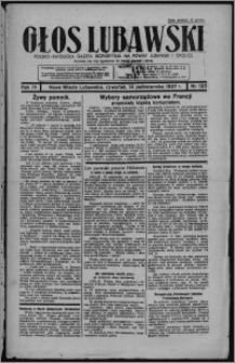 Głos Lubawski : polsko-katolicka gazeta bezpartyjna na powiat lubawski i okolice 1937.10.14, R. 4, nr 120