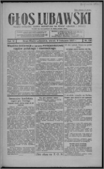 Głos Lubawski : polsko-katolicka gazeta bezpartyjna na powiat lubawski i okolice 1937.11.09, R. 4, nr 130