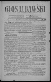 Głos Lubawski : polsko-katolicka gazeta bezpartyjna na powiat lubawski i okolice 1937.12.11, R. 4, nr 143