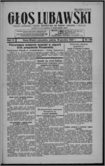 Głos Lubawski : polsko-katolicka gazeta bezpartyjna na powiat lubawski i okolice 1937.12.18, R. 4, nr 146