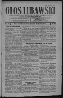 Głos Lubawski : polsko-katolicka gazeta bezpartyjna na powiat lubawski i okolice 1937.12.30, R. 4, nr 151