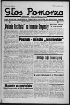 Głos Pomorza : dawniej "Głos Wąbrzeski" : pismo społeczne, gospodarcze, oświatowe i polityczne dla wszystkich stanów 1937.04.29, R. 19[!], nr 49