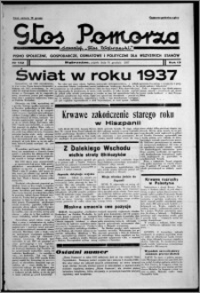 Głos Pomorza : dawniej "Głos Wąbrzeski" : pismo społeczne, gospodarcze, oświatowe i polityczne dla wszystkich stanów 1937.12.31, R. 19[!], nr 152 + Niedziela nr 1, kalendarz