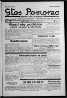 Głos Pomorza : dawniej "Głos Wąbrzeski" : pismo społeczne, gospodarcze, oświatowe i polityczne dla wszystkich stanów 1938.09.24, R. 20, nr 110