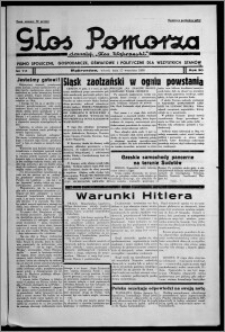 Głos Pomorza : dawniej "Głos Wąbrzeski" : pismo społeczne, gospodarcze, oświatowe i polityczne dla wszystkich stanów 1938.09.27, R. 20, nr 111