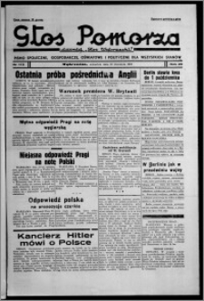 Głos Pomorza : dawniej "Głos Wąbrzeski" : pismo społeczne, gospodarcze, oświatowe i polityczne dla wszystkich stanów 1938.09.29, R. 20, nr 112