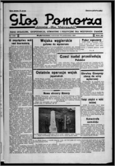 Głos Pomorza : dawniej "Głos Wąbrzeski" : pismo społeczne, gospodarcze, oświatowe i polityczne dla wszystkich stanów 1938.10.29, R. 20, nr 125