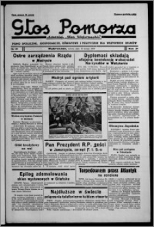Głos Pomorza : dawniej "Głos Wąbrzeski" : pismo społeczne, gospodarcze, oświatowe i polityczne dla wszystkich stanów 1939.02.18, R. 21, nr 21